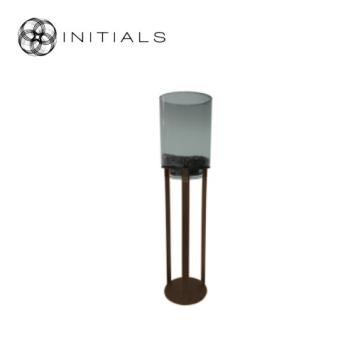 Stand Bridge Raw Iron Metallic Brown Round