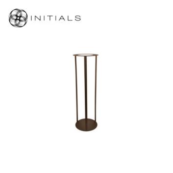 Stand Bridge Raw Iron Metallic Brown Round