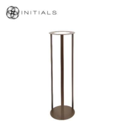 Stand Bridge Raw Iron Metallic Brown Round