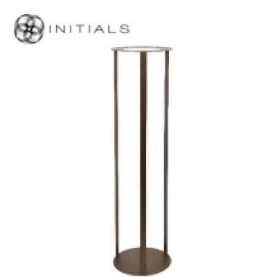 Stand Bridge Raw Iron Metallic Brown Round