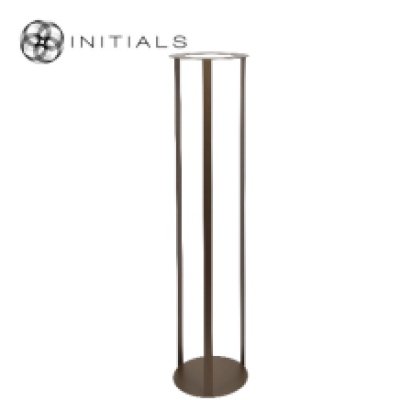 Stand Bridge Raw Iron Metallic Brown Round