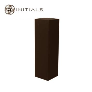 Pillar Block Raw Metal Metallic Brown Square