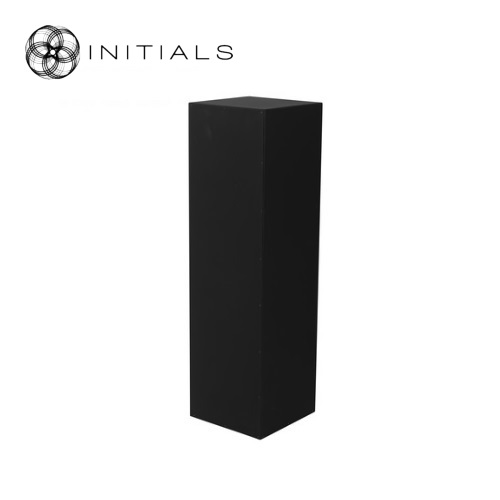 Pillar Block Raw Metal Black Square