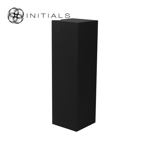 Pillar Block Raw Metal Black Square