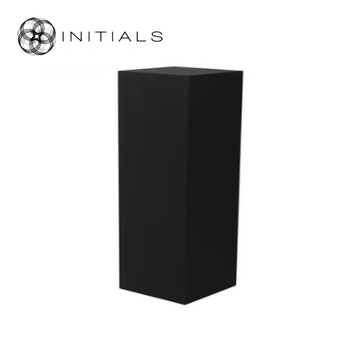 Pillar Block Raw Metal Black Square