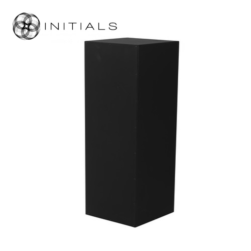 Pillar Block Raw Metal Black Square