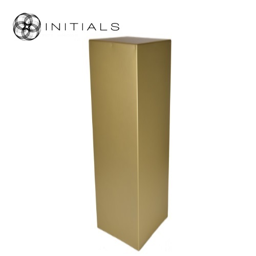 Pillar Block Raw Metal Gold Square