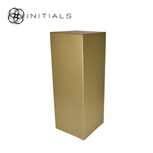 Pillar Block Raw Metal Gold Square