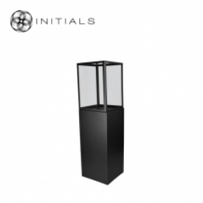 Display Pillar L Matt Black & Showcase 40 Clear
