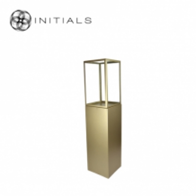 Display Pillar L Matt Gold & Showcase 30 Clear