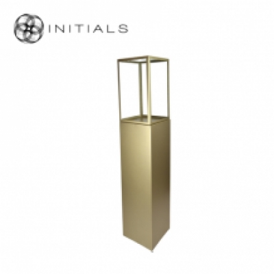 Display Pillar XL Matt Gold & Showcase 30 Clear