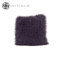 Cushion Sheepskin Aubergine Purple