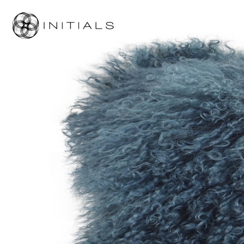 Cushion Sheepskin Evening Blue