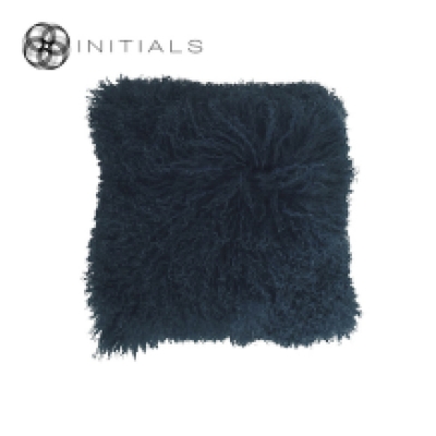Cushion Sheepskin Evening Blue
