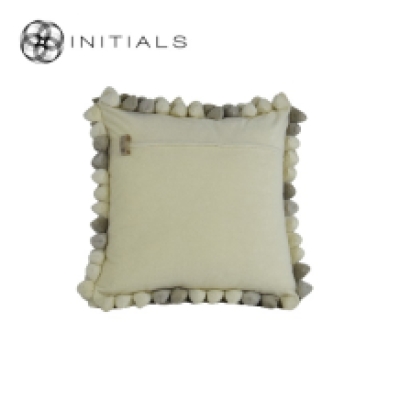 Cushion Cover Penthouse Pebble Champagne White