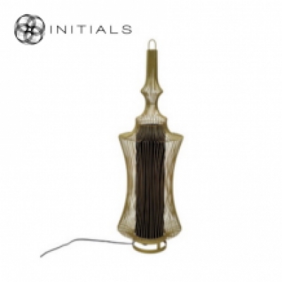 Floor Lamp Narrow Iron Wire Gold