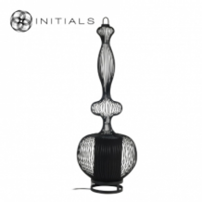 Floor Lamp Oriental Bold Iron Wire Black