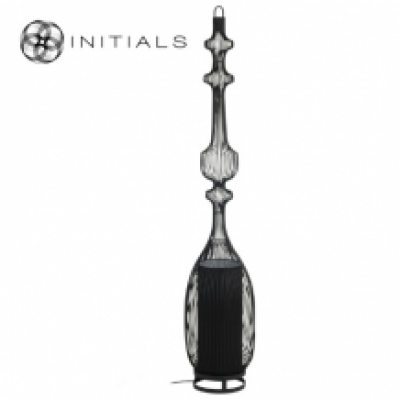 Floor Lamp Oriental Tear Iron Wire Black