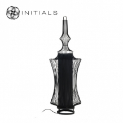 Floor Lamp Narrow Iron Wire Black