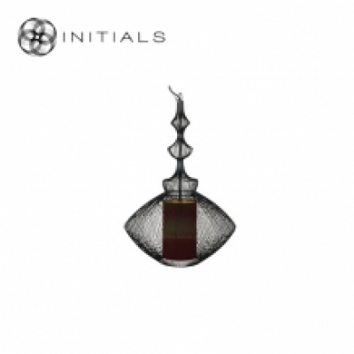 Hanging Lamp Oriental Eye Iron Wire Black