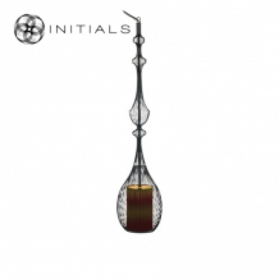 Hanging Lamp Oriental Tear Iron Wire Black