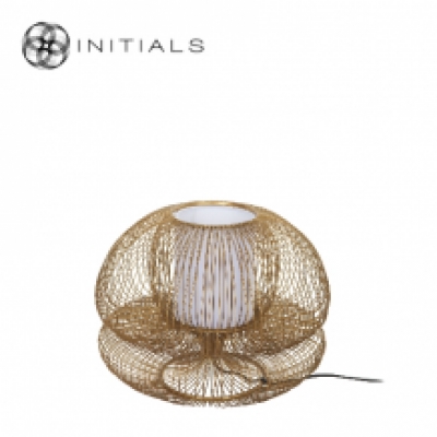 Table Lamp Bubble Base Iron Wire Gold