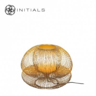 Table Lamp Bubble Base Iron Wire Gold