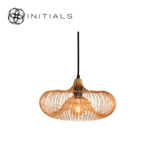 Hanging Lamp Small Moire Ufo Iron Wire Gold