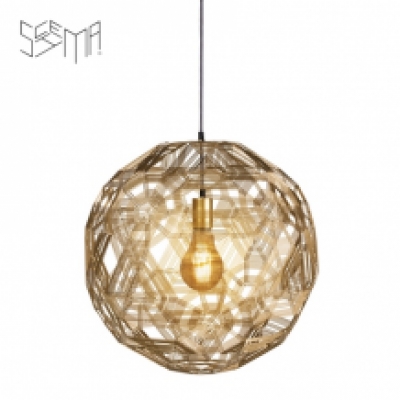 Hanging Lamp Pairot Zattelite Iron Wire Gold