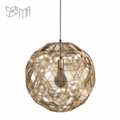 Hanging Lamp Pairot Zattelite Iron Wire Gold