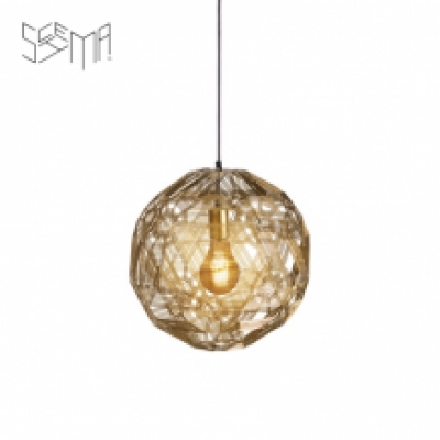 Hanging Lamp Pairot Zattelite Iron Wire Gold