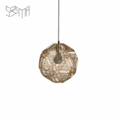 Hanging Lamp Pairot Zattelite Iron Wire Gold