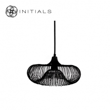 Hanging Lamp Small Moire Ufo Iron Wire Black