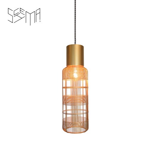 Hanging Lamp Slim Iron Wire Gold
