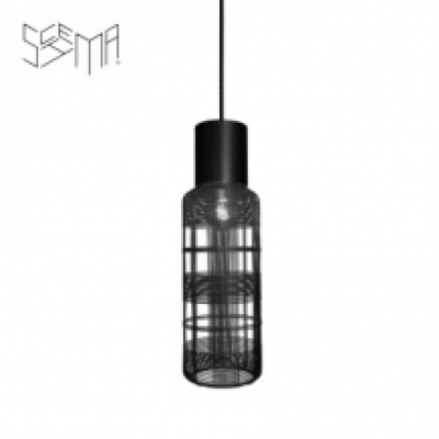 Hanging Lamp Iron Wire Tubo Slim Black