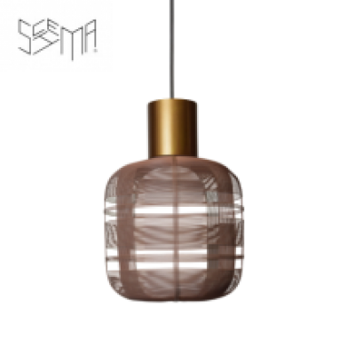 Hanging Lamp Tubo Stout Iron Wire Tuskany Pink/ Gold