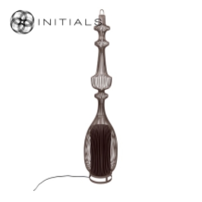 Floor Lamp Tear Iron Wire Metallic Brown