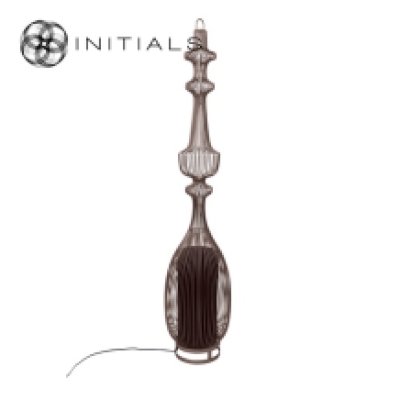 Floor Lamp Tear Iron Wire Metallic Brown