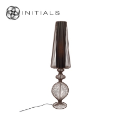 Floor Lamp Moire Classic Iron Wire Metallic Brown