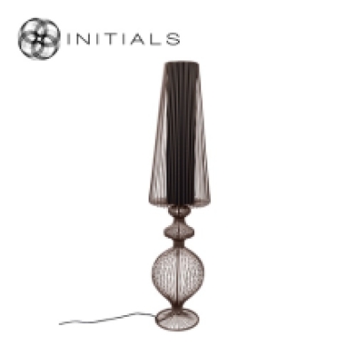 Floor Lamp Moire Classic Iron Wire Metallic Brown