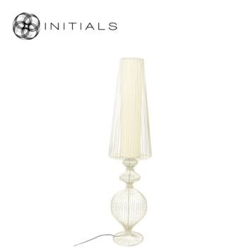 Floor Lamp Classic Iron Wire Riff White