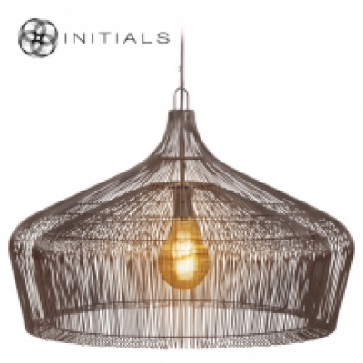 Hanging Lamp Moire Factory Iron Wire Metallic Brown