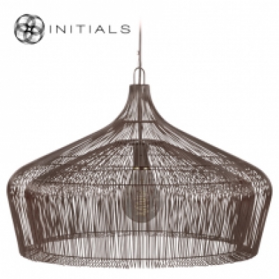 Hanging Lamp Moire Factory Iron Wire Metallic Brown