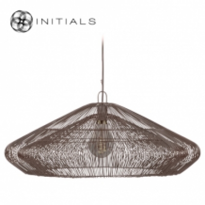 Hanging Lamp Worker Iron Wire Metallic Brown