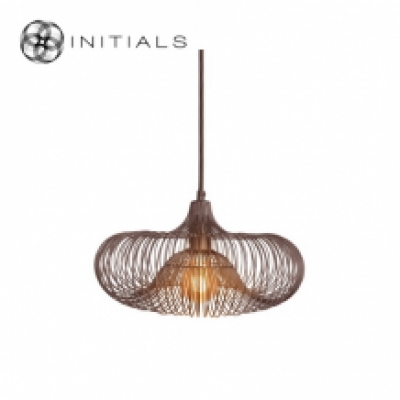 Hanging Lamp Small Moire Ufo Iron Wire Metallic Brown