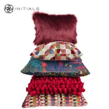 Cushion Cover Penthouse Pebble Scarlet Red