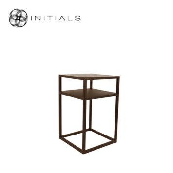 Bed Side Table Metro 2 Raw Iron Metallic Brown