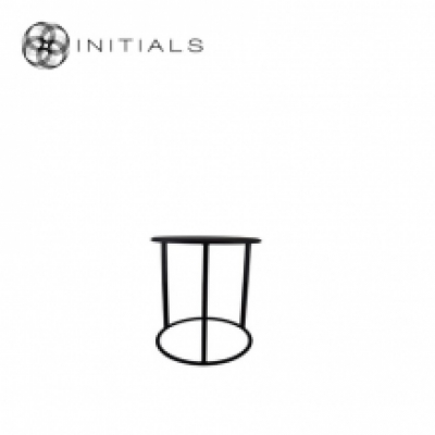 Table Skyline Raw Iron Black Round