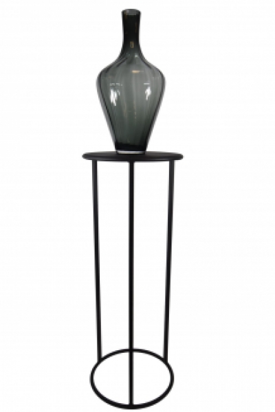 Vase Optique Tapered Neck Smoke Glass