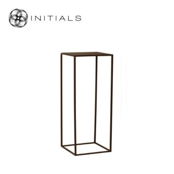 Table Skyline Raw Iron Metallic Brown Square